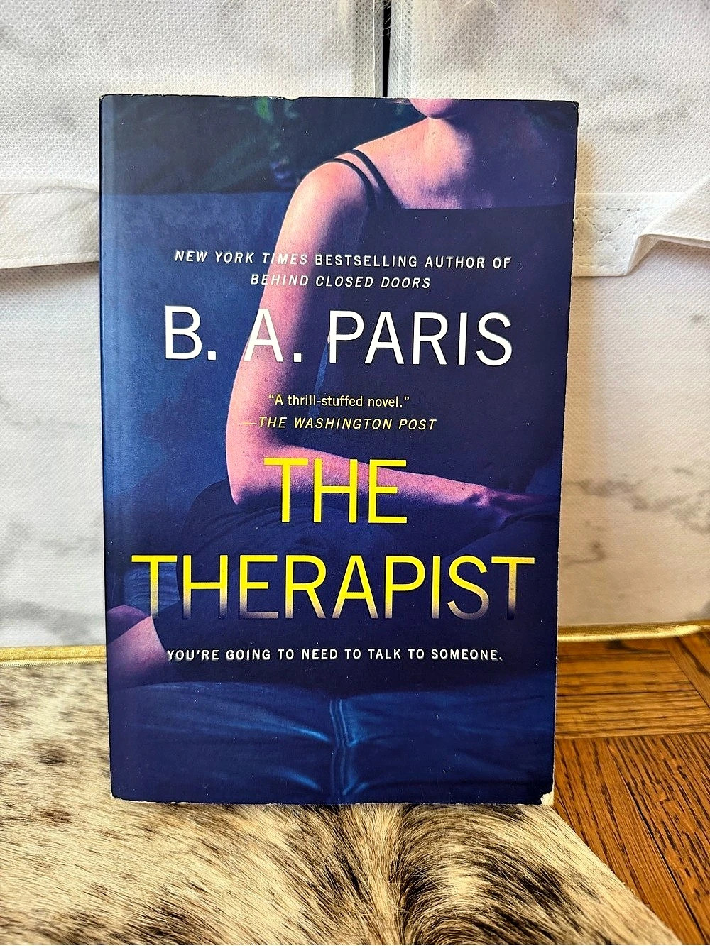 St. Martin's Griffin The Therapist B. A. Paris Paperback Book Blue